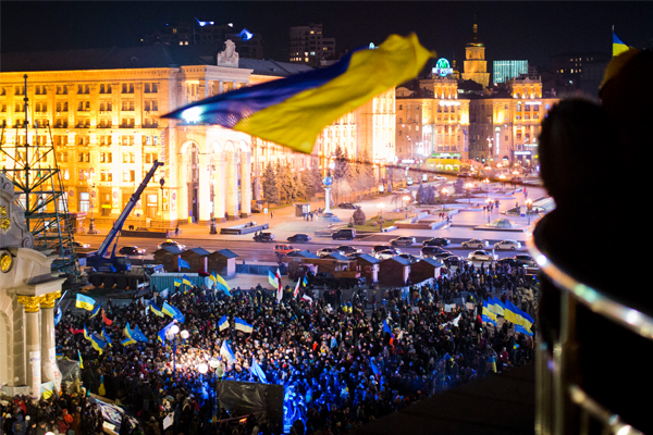 Protesty na Euromajdanie w Kijowie / Źródło: Wikimedia