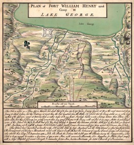 Plan Fortu William Henry/ Źródło: http://commons.wikimedia.org/wiki/Category:Maps_of_the_Siege_of_Fort_William_Henry#mediaviewer/File:Plan_of_Fort_William_Henry_on_Lake_George.jpg