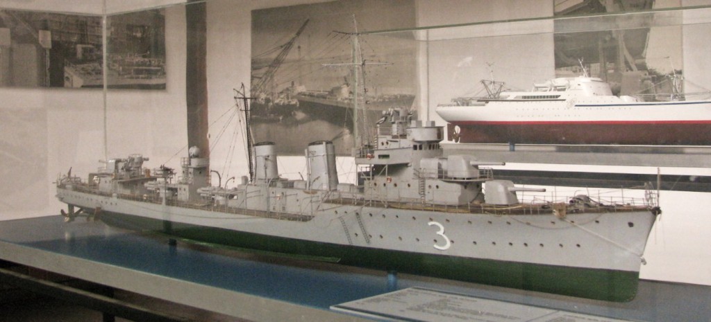 Pięknie wykonany model niszczyciela Zagreb (typ Beograd), znajdujący się w Muzeum Techniki w Zagrzebiu. Model wykonał Miljenko M. Sindik. Źródło: wikimedia.org