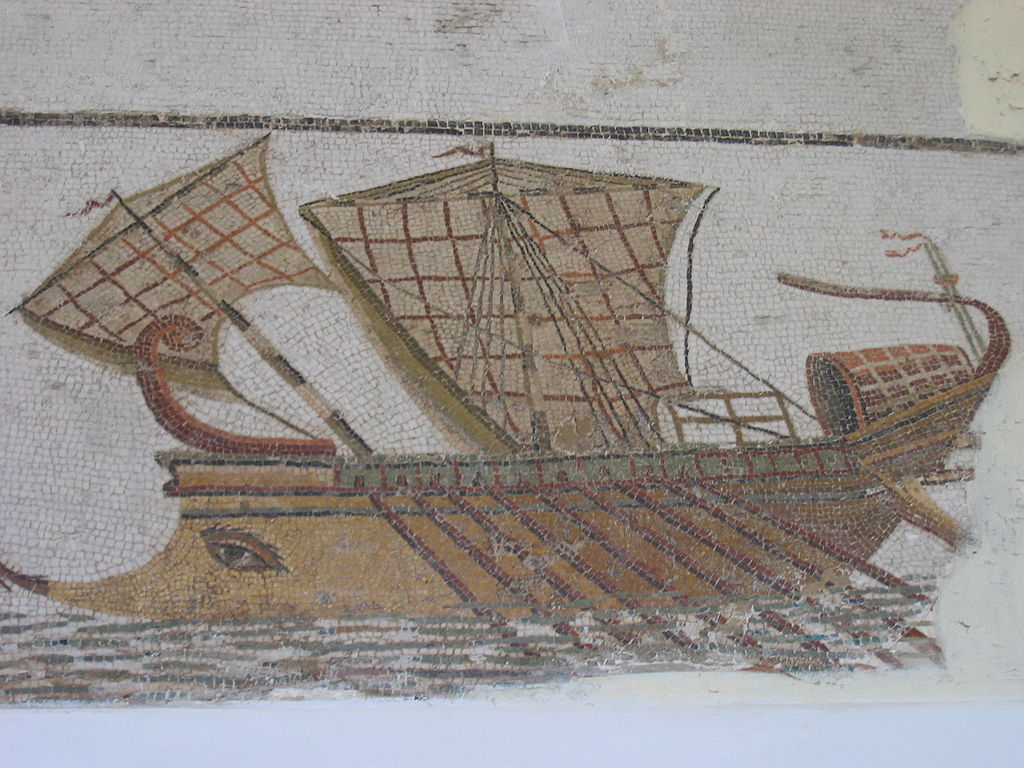 Triera na mozaice z Tunezji