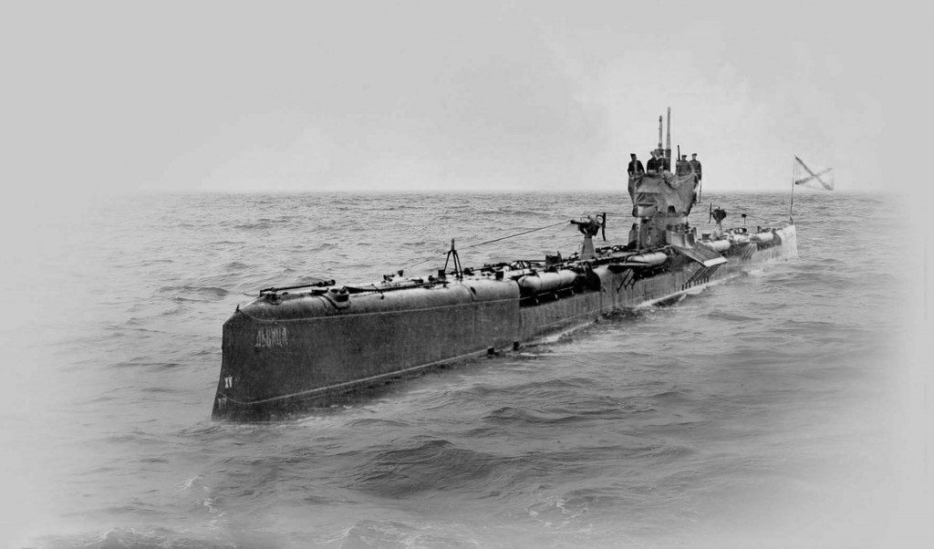 Okręt podwodny Lwica (typ Bars.). Zatonął z niewyjaśnionych powodów w czerwcu 1917 r. podczas patrolu na południe od Gotlandii. Źródło: creanova.org