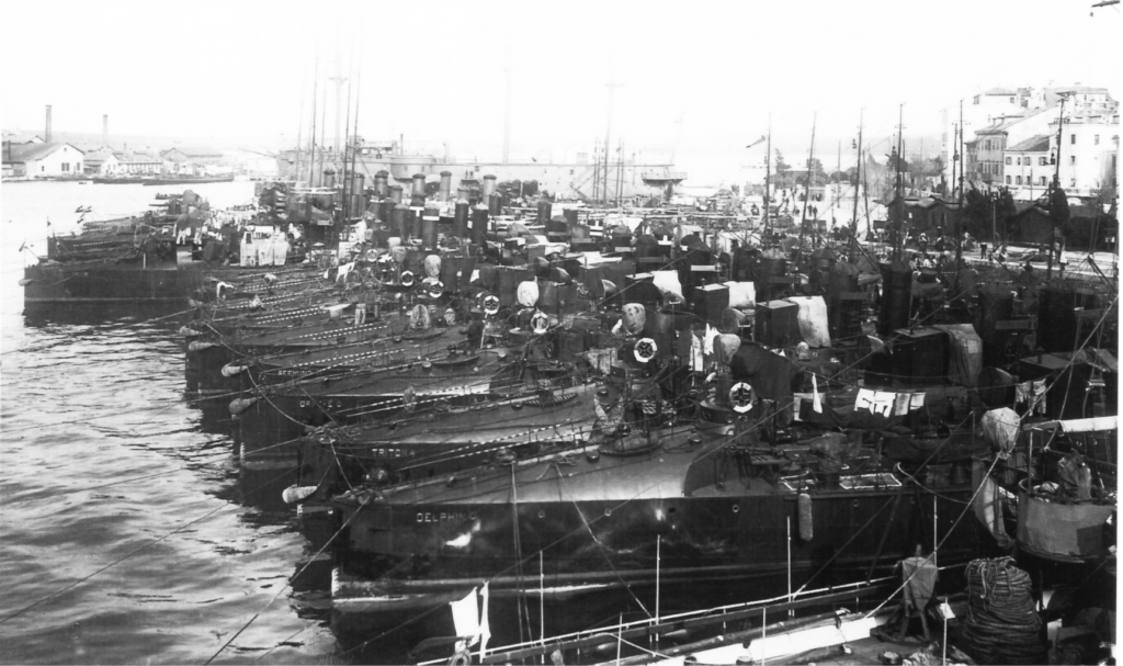 Torpedowce w Poli, 1912 r. Źródło: wikimedia.org