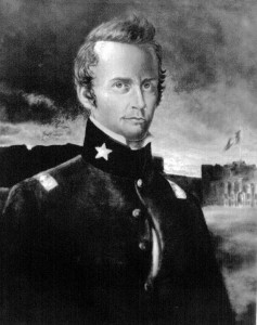 Dowódca załogi Alamo, podpułkownik William Travis/ Źródło: Wikimedia Commons