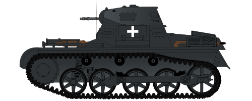 Czołg lekki Panzerkampfwagen I - tutaj w malowaniu Wehrmachtu/ Źródło: Wikimedia Commons