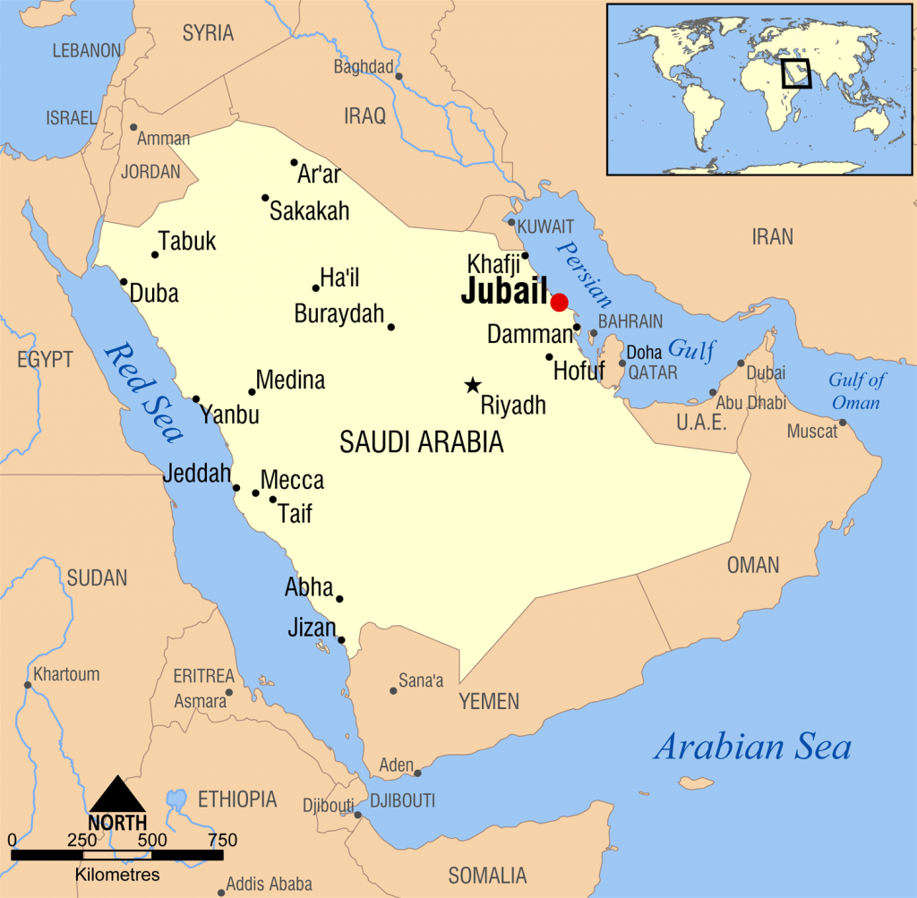 Mapa Arabii Saudyjskiej oraz Jemenu / źródło: Wiki Commons