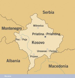 Kosowo i jego sądziedzi / Źródło: Wikipedia Wolna Encyklopedia