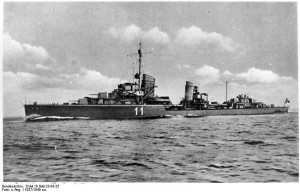 "Richard Beitzen" jeden z sześciu niszczycieli Kriegsmarine biorących udział w operacji Wikinger 