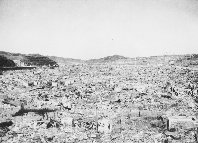 Zniszczone Nagasaki po ataku. / Wikimedia Commons.