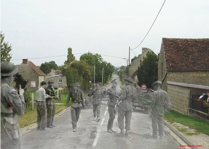 Żołnierze z 4 DPanc biorą jeńców podczas walk o Saint-Lambert (19 sierpnia 1944)