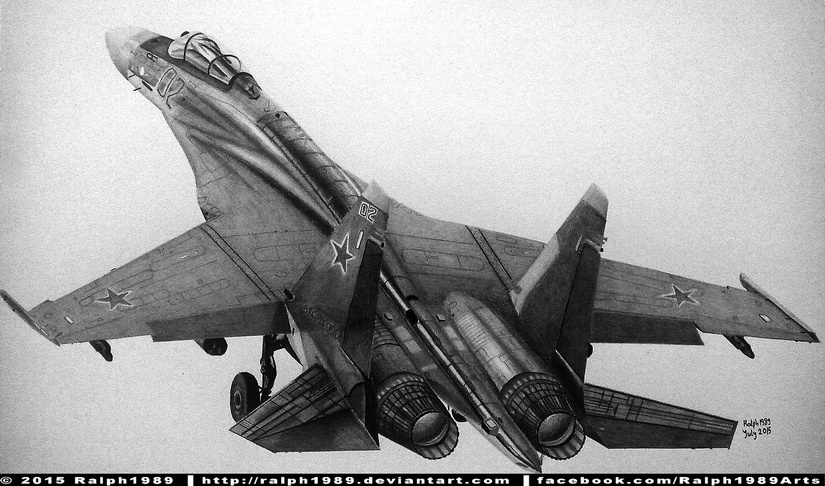 Rysunek Su-35S autorstwa Ralph1989.