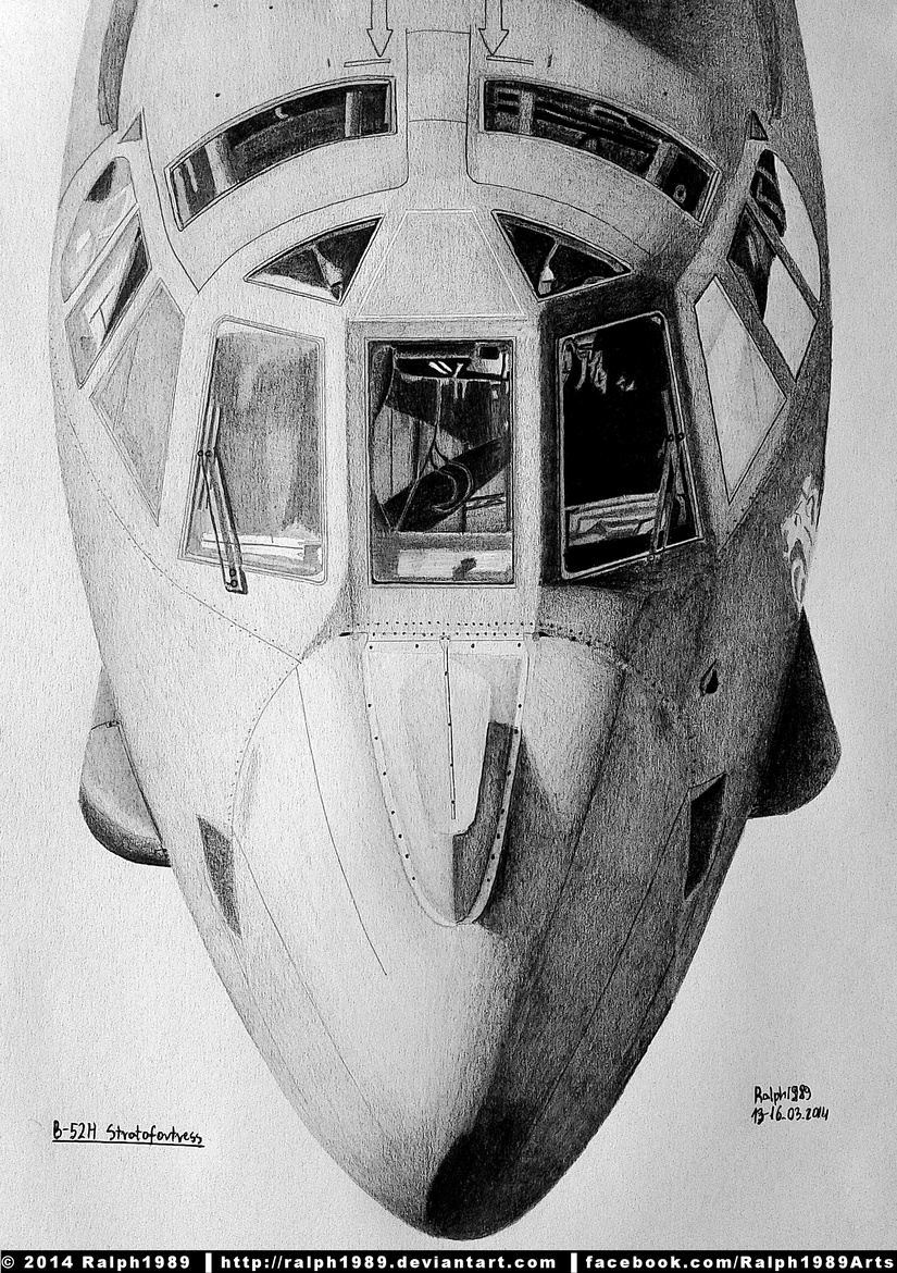 Rysunek B-52H Stratofortress, autorstwa Ralph1989.