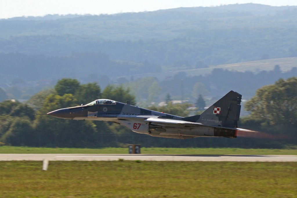 Startujący do pokazu polski MiG-29