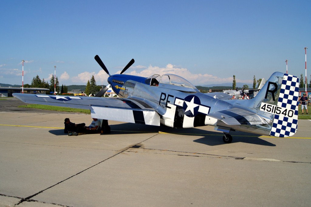 Oldtimery reprezentowane były przez ten latający egzemplarz P-51