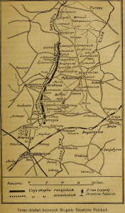 Mapa pochodzi z "Wojsko Polskie na Wschodzie 1914-1920" (H. Bagiński, 1921)
