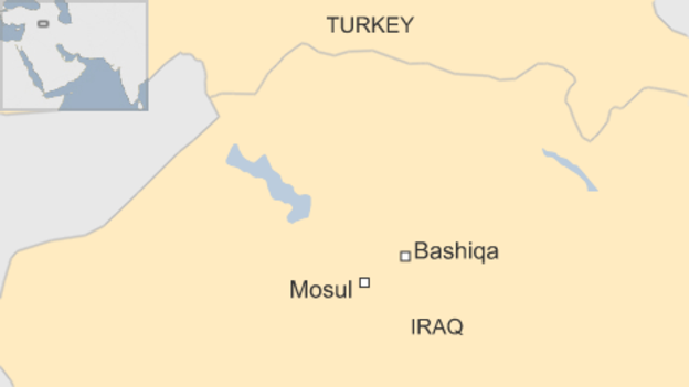 Źródła tureckie wskazują na to, że do rozlokowania żołnierzy w okolicach Bashiqa. (BBC)