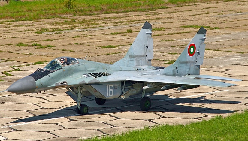 Obecnie trzon bułgarskiego lotnictwa stanowią wysłużone myśliwce MiG-29 w liczbie 15 sztuk (12 MiG-29A oraz 3 MiG-29UB). Źródło: Wikimedia Commons