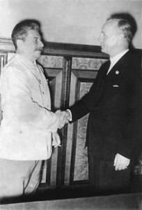 Stalin i Ribbentrop/ Źródło: Wikimedia Commons