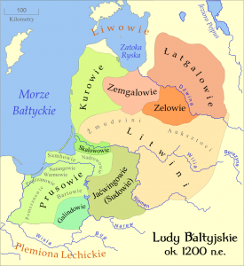 Ludy bałtyckie około 1200 roku n.e./Źródło: Wikimedia Commons