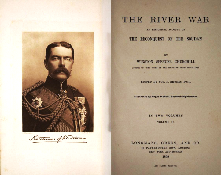 Strona tytułowa II tomu książki "The River War"/ Źródło: domena publiczna