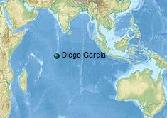 Położenie atolu Diego Garcia na Oceanie Indyjskim. / Wikimedia Commons.