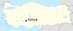 Położenie FOB Konya. / Wikimedia Commons.