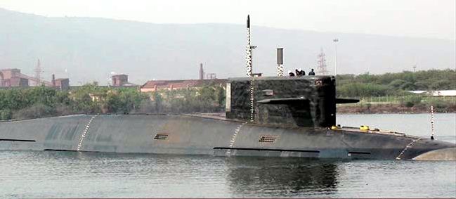 INS Arihant (S 73) w czasie testów morskich w 2014 roku.