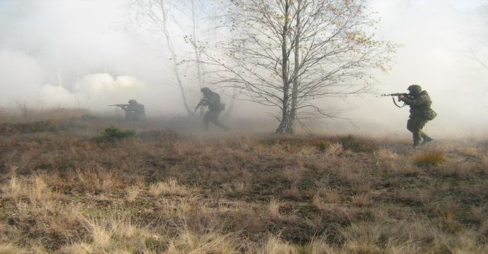 Żołnierze Pułku Ochrony podczas zajęć taktyczno-specjalistycznych.