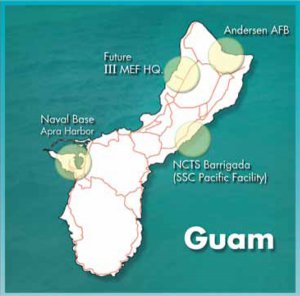 Amerykańskie instalacje wojskowe na wyspie Guam. / fot. doncio.navy.mil.