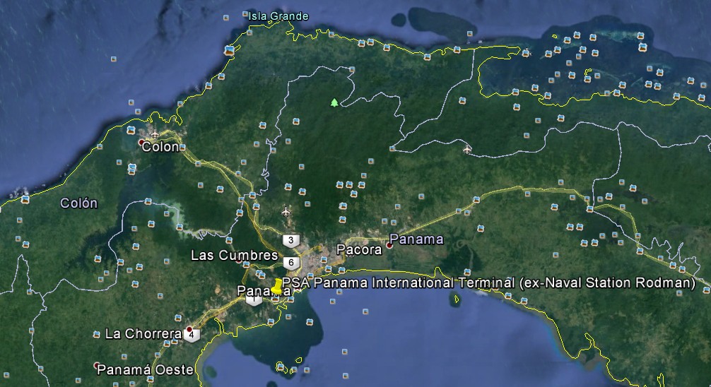PSA Panama International Terminal (ex-Naval Station Rodman). / fot. screen Google Maps.