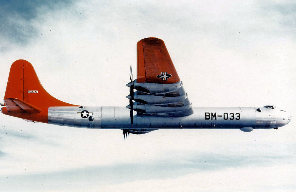 B-36B Peacemaker, z tego samego skrzydła bombowego, jak rozbita maszyna. / Wikimedia Commons (domena publiczna).