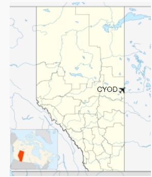 Położenie bazy w Cold Lake na mapie Kanady. /Fot. Wikimedia Commons.