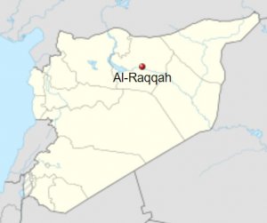 Ar-Rakka - położenie na mapie Syrii. /Fot. Wikimedia Commons.