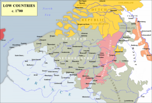 Niderlandy, około 1700r. / źródło: Wikimedia Commons.