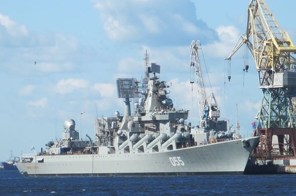 Rosyjski krążownik rakietowy RFS Marszał Ustinow (055) po zakończeniu modernizacji. / fot. SRZ-35 Zwiezdoczka.