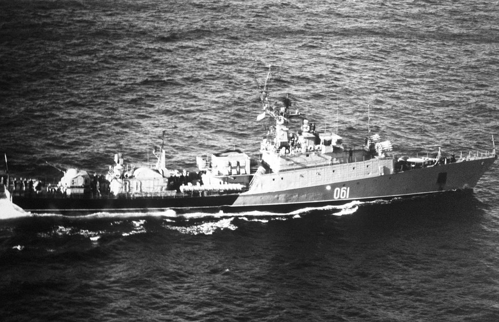 Rosyjska korweta zwalczania okrętów podwodnych projektu 1124 Albatros (w kodzie NATO: Grisha). / Wikimedia Commons (domena publiczna).